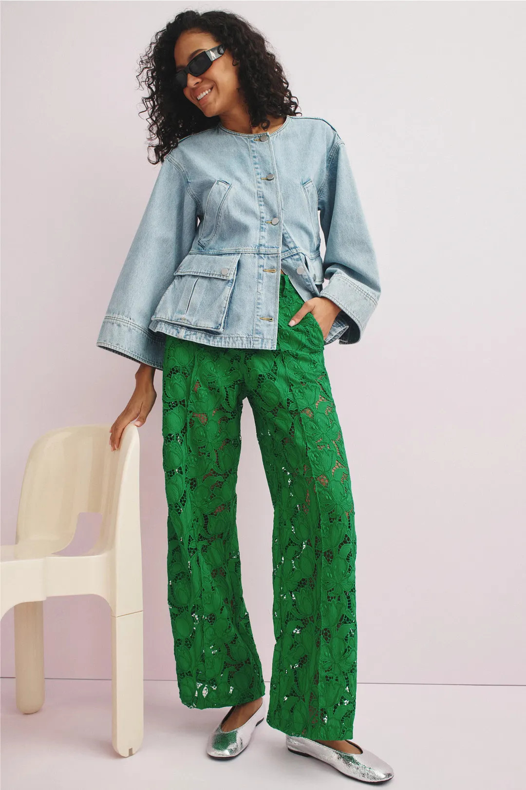 Elin Guipure Lace Pants | Rent the Runway