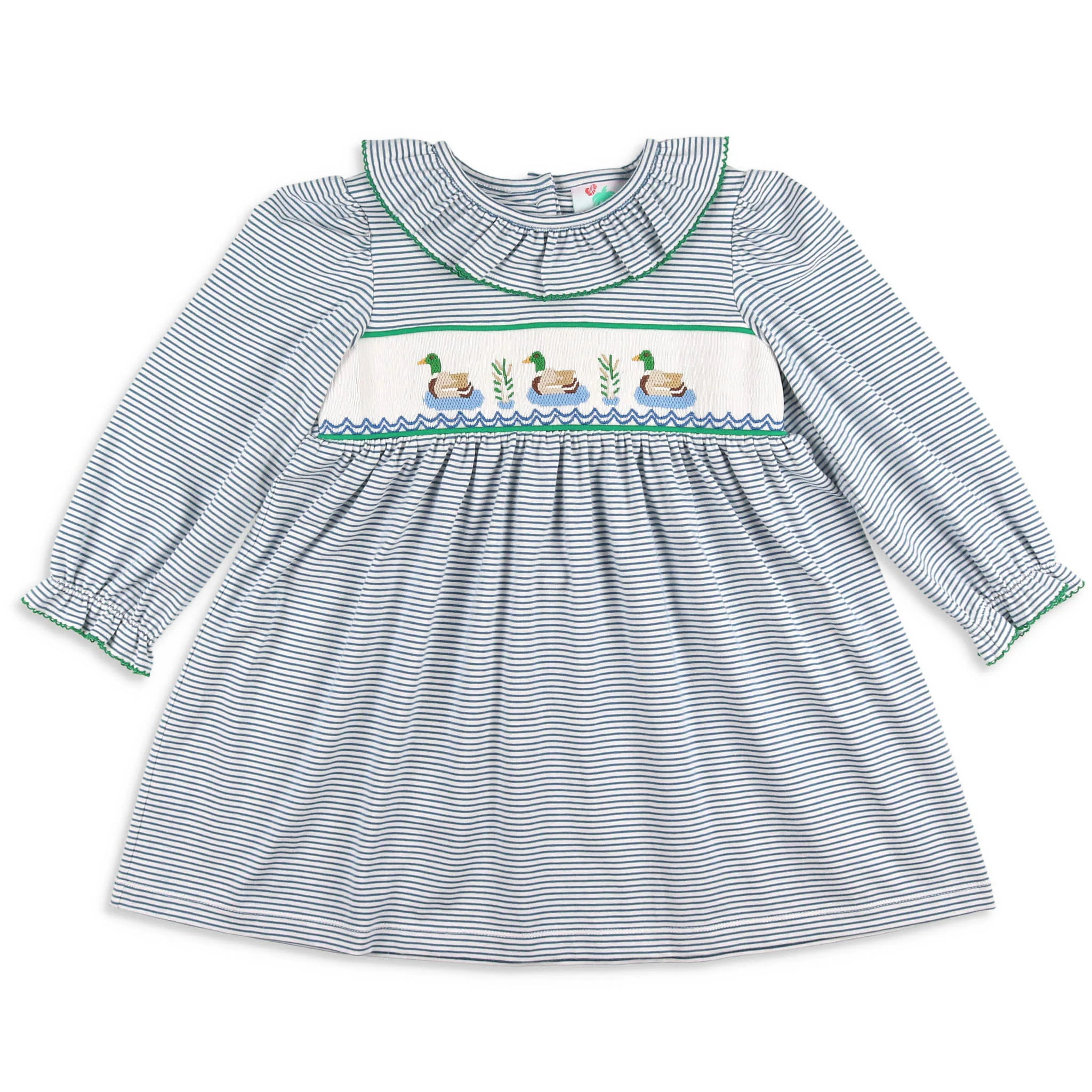 Girls Mallard Smocked Dress - Shrimp and Grits Kids - Shrimp and Grits Kids | Shrimp and Grits Kids