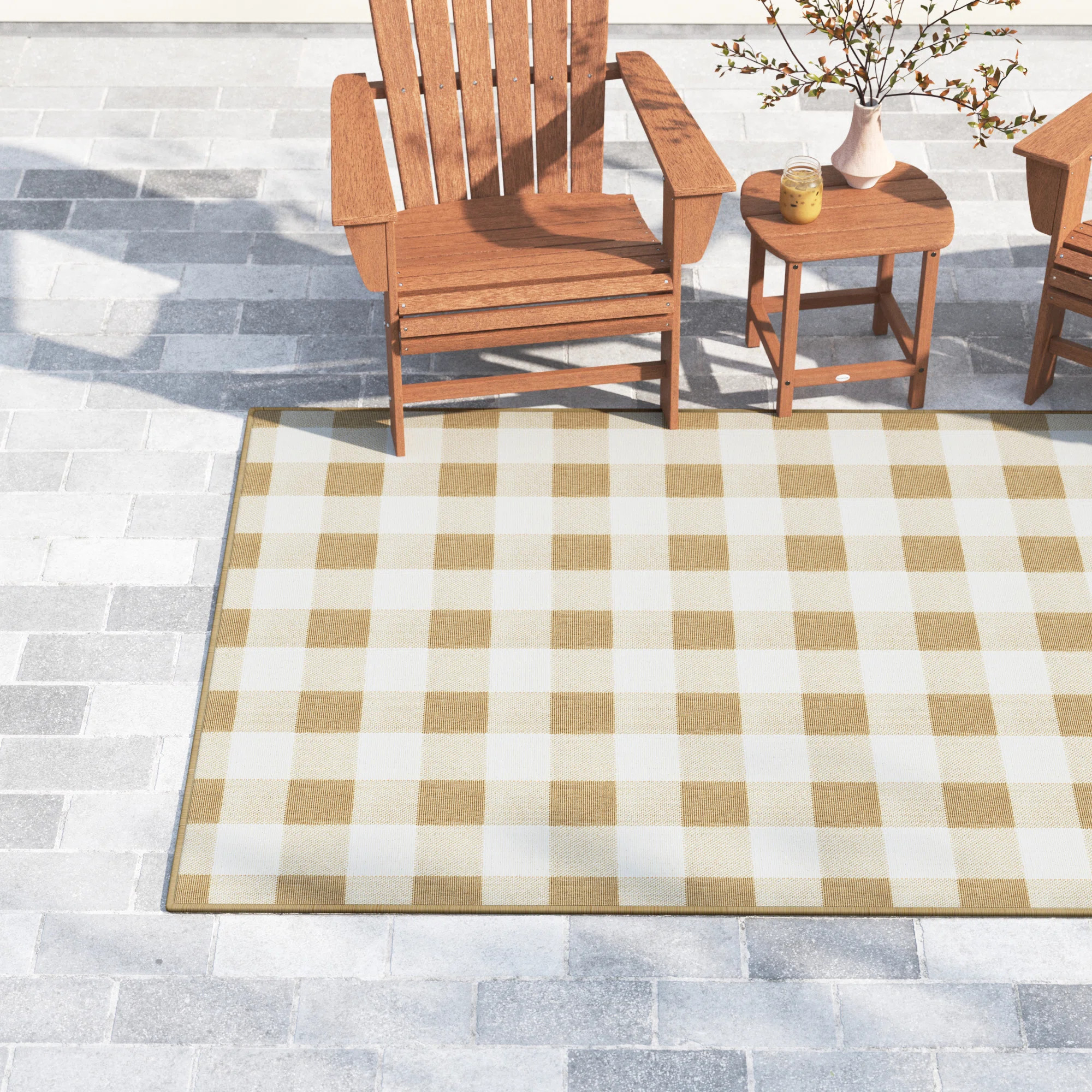 Lyle Plaid Tan/Ivory Area Rug | Wayfair North America