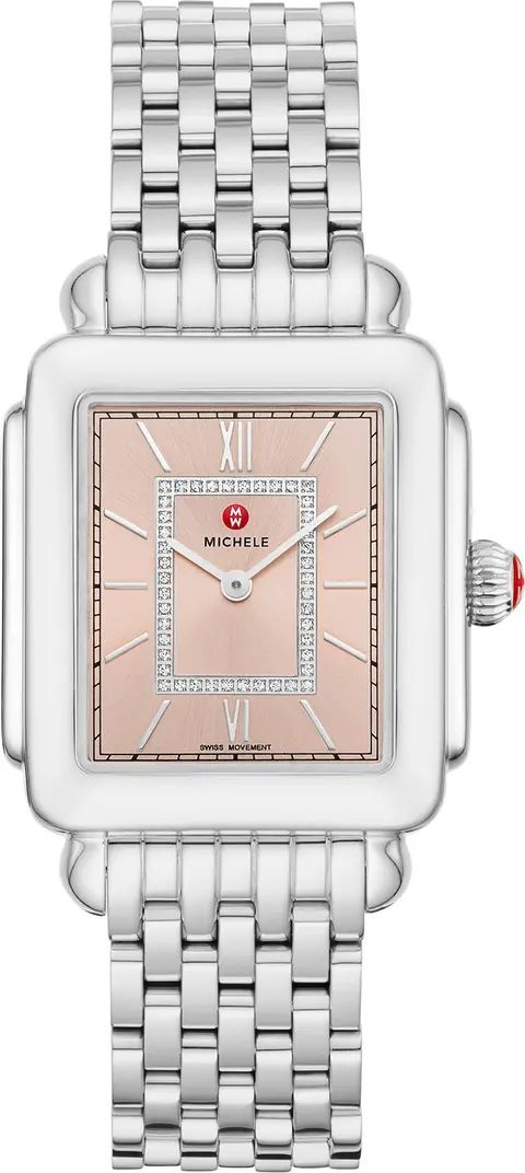 Deco II Diamond Bracelet Watch, 20mm x 43mm - 0.11 ctw | Nordstrom Rack