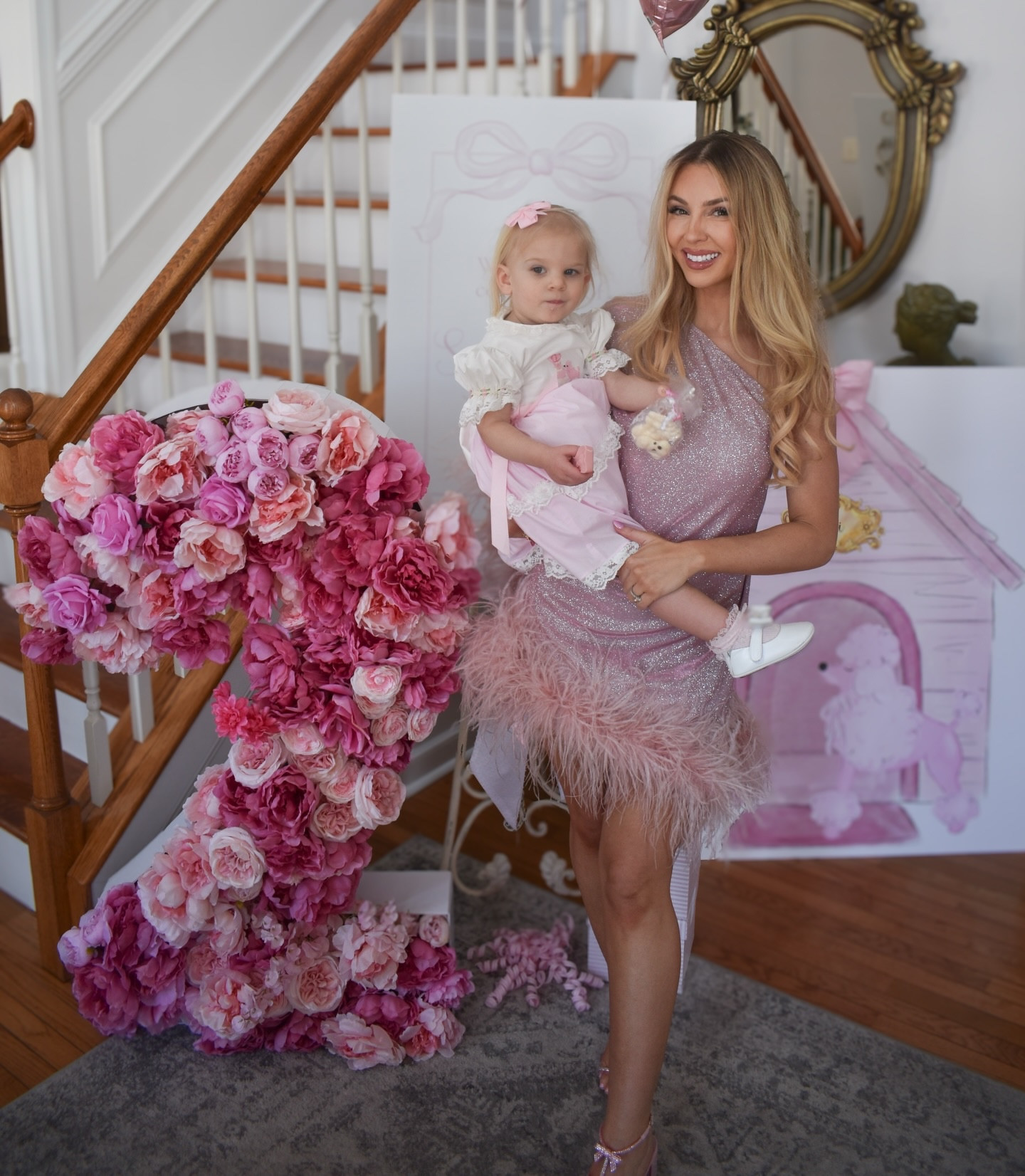 Happy birthday to my little princess 🎀🐩🌸👛

She’s  two, she’s twirling, she’s oh so sweet
A puppy dog fête that’s très chic and magnifique 
Our darling girl, Seraphina Rose
Turns two with puppies, ruffles and bows