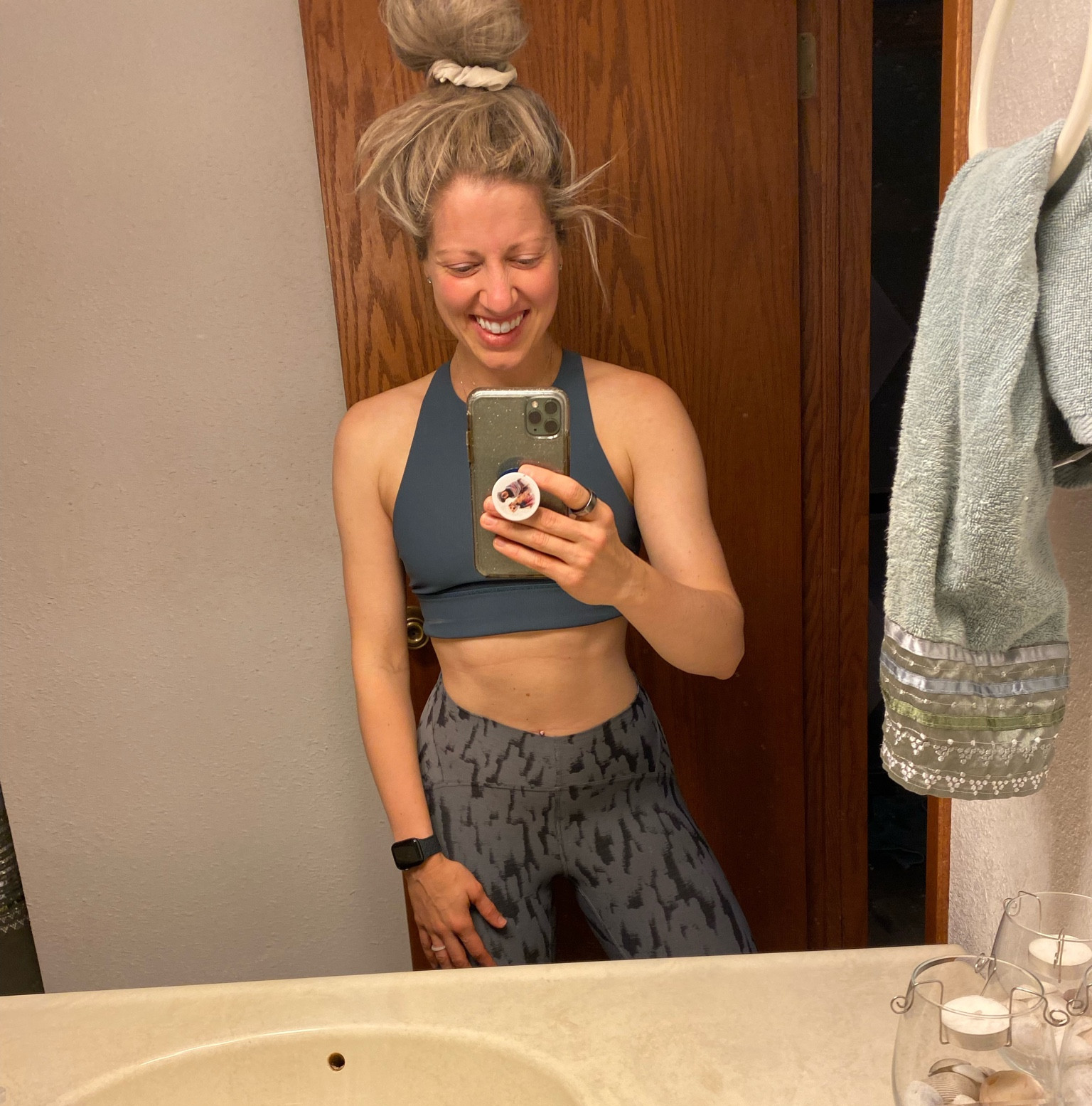 I wear a size 6 in bra and 4 in bottoms. The bottoms run bigger - I am usually a 6. The bra color is sold out, but comes in different colors! Only a few sizes left in the bottoms!

#LTKfit #LTKstyletip #LTKU