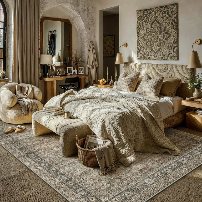 BERTHMEER Vintage Large Area Rugs 8’x10' Clearance for Living Room Bedroom Office Dining Room F... | Walmart (US)