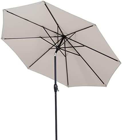 Tempera 9' Outdoor Market Patio Table Umbrella with Push Button Tilt and Crank,Large Sun Umbrella... | Amazon (US)