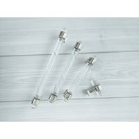 3.75"" 5"" 6.3"" Acrylic Drawer Pull Handles Knobs Clear Silver Gold Dresser Pulls Modern Kitchen Ca | Etsy (US)