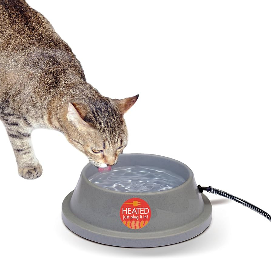 K&H Pet Products Thermal-Bowl Heated Water Bowl for Cats & Dogs Outside, Safety Listed Outdoor He... | Amazon (US)