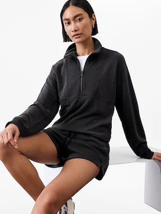 Seasoft Rib 1/4 Zip Popover | Athleta | Athleta