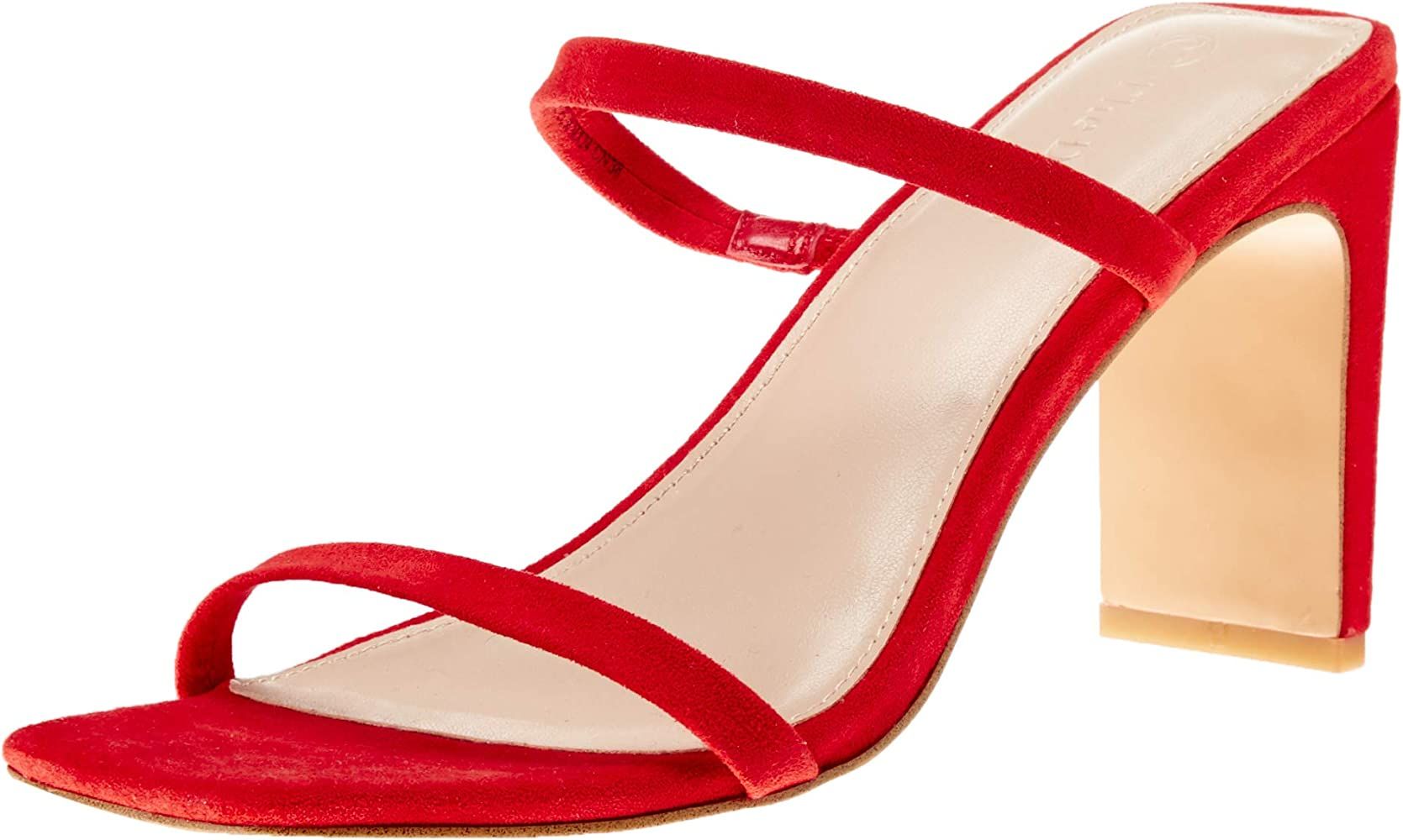 Women's Avery Square Toe Two Strap High Heeled Sandal | Amazon (US)