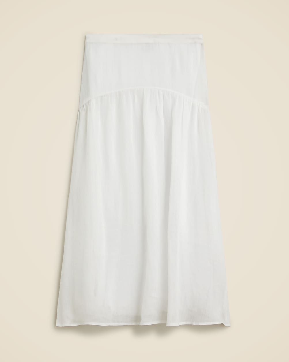 Maryam Nassir Zadeh X J.Crew drop-waist midi skirt in ramie | J. Crew US