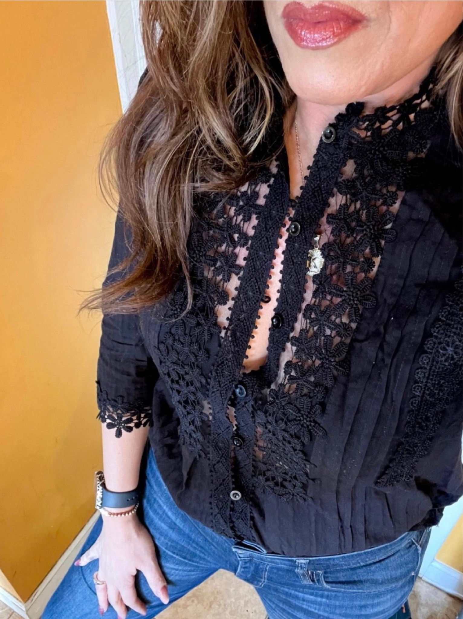 Date night outfit, date night accessories, Amazon style, peekaboo top I wear a black bra underneath, linked my favorite bra I wear all the time and own in multiple colors, favorite heels for date night, date night handbag, skinny jeans, jeans, #LaidbackLuxeLife

Top: S
Jeans: 8 Long

Follow me for more fashion finds, beauty faves, lifestyle, home decor, sales and more! So glad you’re here!! XO, Karma

#LTKfindsunder50 #LTKSeasonal #LTKstyletip