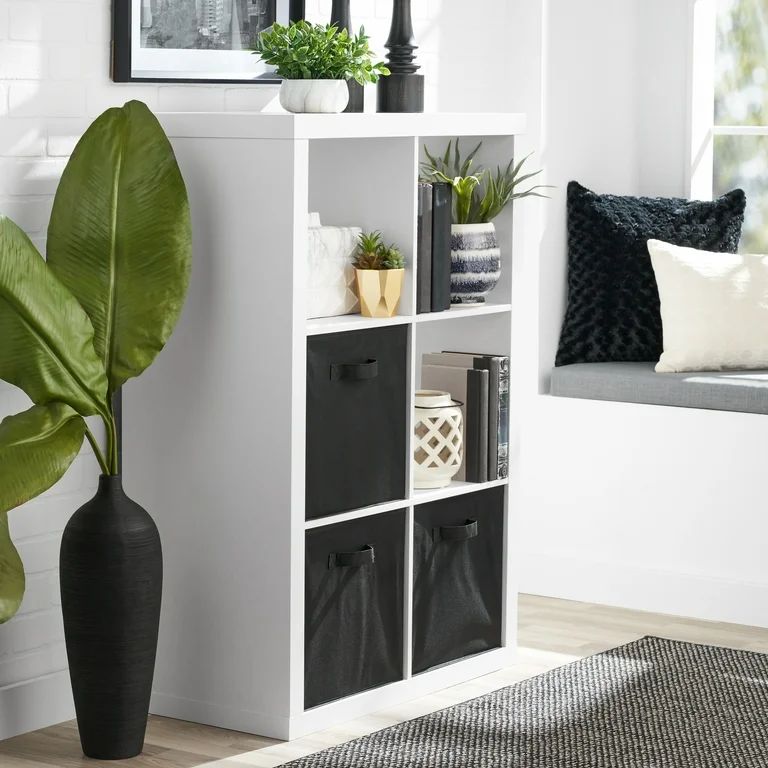 Better Homes & Gardens 6-Cube Storage Organizer, Textured White | Walmart (US)