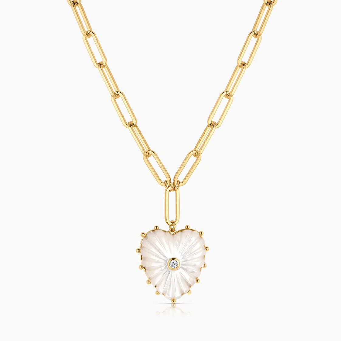 Thatch Malene Mother of Pearl Heart Necklace | Marlowe Street