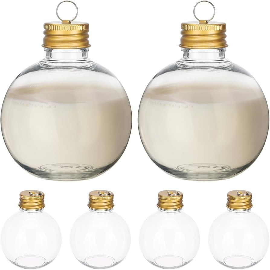 Baluue Christmas Drink Balls 10pcs Clear Christmas Booze Balls 100ml Tree Fillable Ornaments Wate... | Amazon (US)