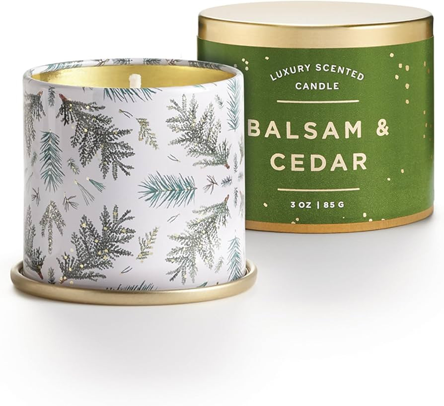 ILLUME Noble Holiday Collection Balsam & Cedar Demi Vanity Tin Candle, 3 oz | Amazon (US)