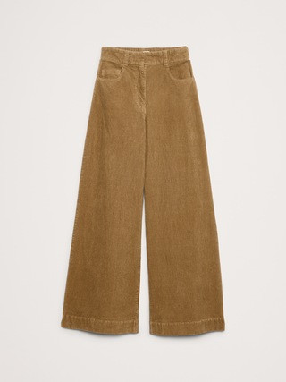 High-Rise Wide-Leg Corduroy Pull-On Pant | Banana Republic (US)