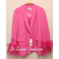 ZARA NEW WOMAN FW 2023 STRAIGHT BLAZER WITH FEATHERS MID-PINK XS-XXL 8216/707  | eBay | eBay US