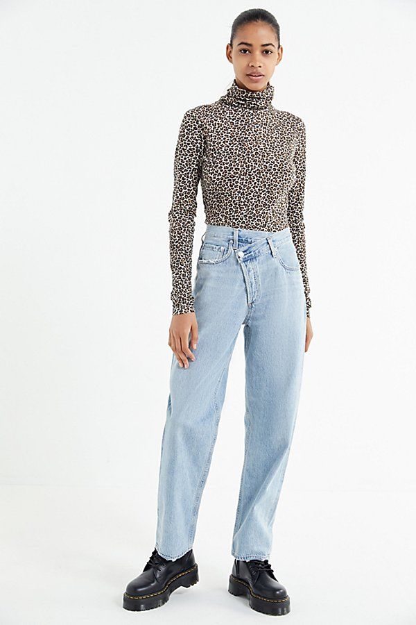 AGOLDE Criss Cross Straight Leg Jean - Suburbia - Blue 24 at Urban Outfitters | Urban Outfitters (US and RoW)