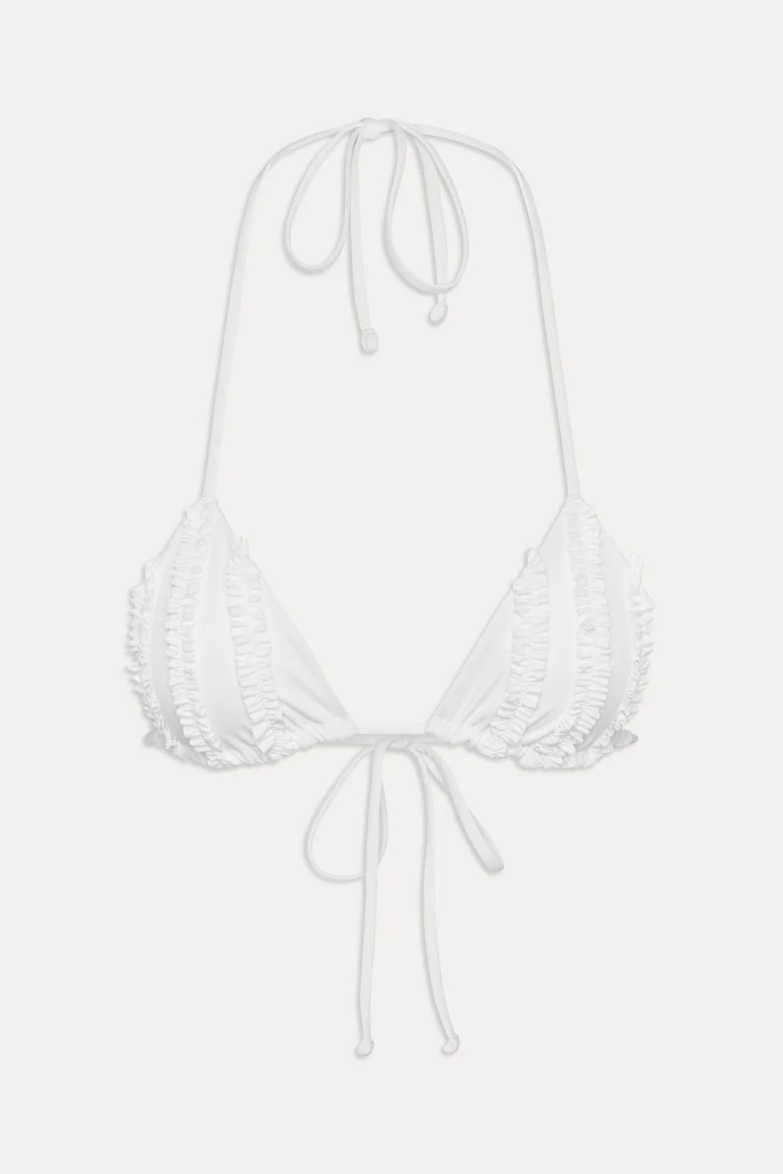 Nick Skimpy Triangle Bikini Top - Optic White | Frankies Bikinis