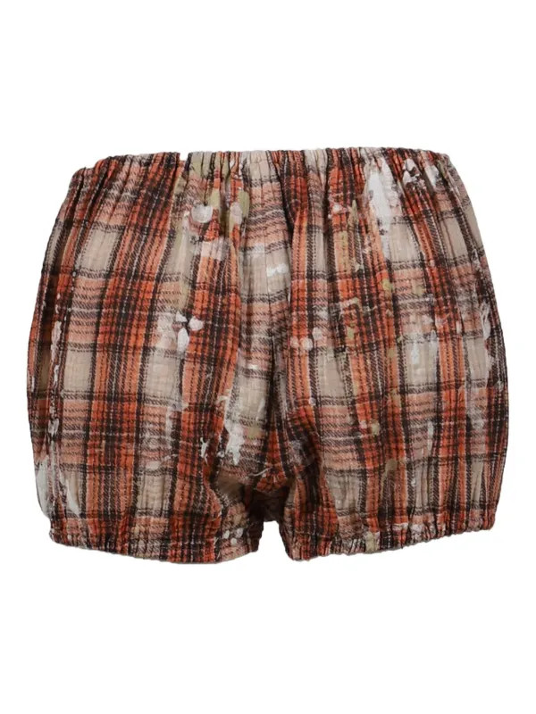 R13 paint-splatter Plaid Bloomers | Orange | FARFETCH | Farfetch Global