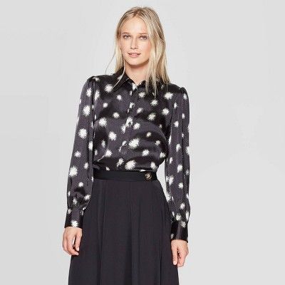 Women's Long Sleeve Collared Button-Down Shirt - Who What Wear™ | Target