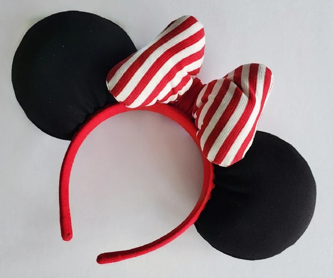 Classic Pirate Inspired Mouse Ears | Red and White Striped Bow - Etsy | Etsy (Global)