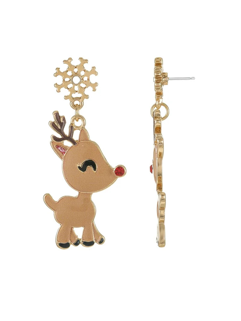 Holiday Time Reindeer Earrings, 1 Pair | Walmart (US)