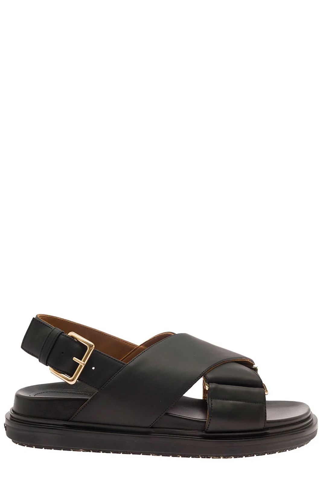 Marni Logo Embossed Buckled Sandals | Cettire Global