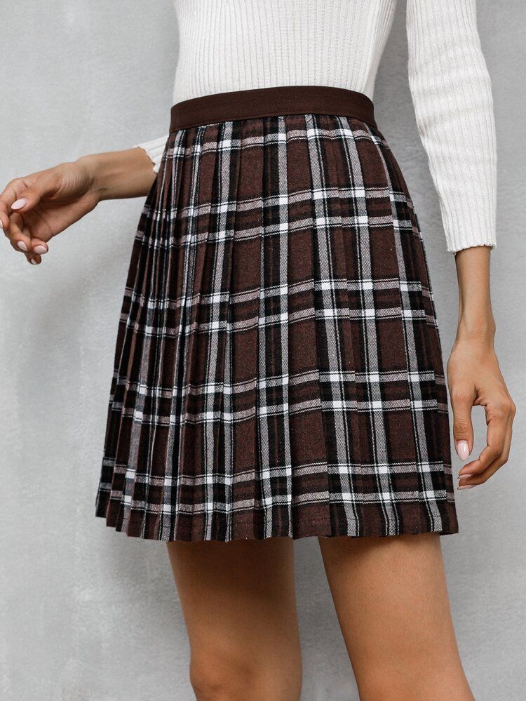 Plaid Pleated Skirt | SHEIN