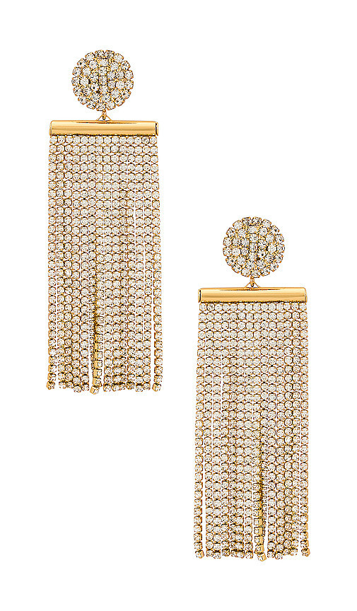 Ettika Crystal Dangle Earring in Metallic Gold. | Revolve Clothing (Global)
