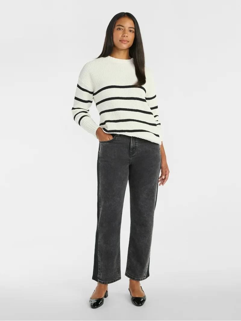 Time and Tru Women's Tuxedo Jeans, 30" Inseam, Sizes 0-20 | Walmart (US)