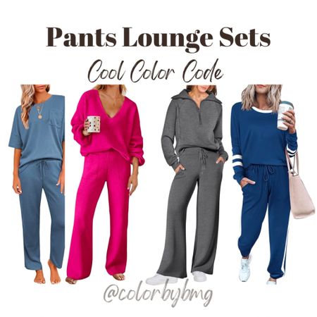 Cool Color Code Lounge Sets

Colors in order:
1. Light Blue
2. Rose
3. Dark Gray
4. Striped Navy


Cool Winter
Cool Summer


#LTKstyletip #LTKSeasonal #LTKSpringSale