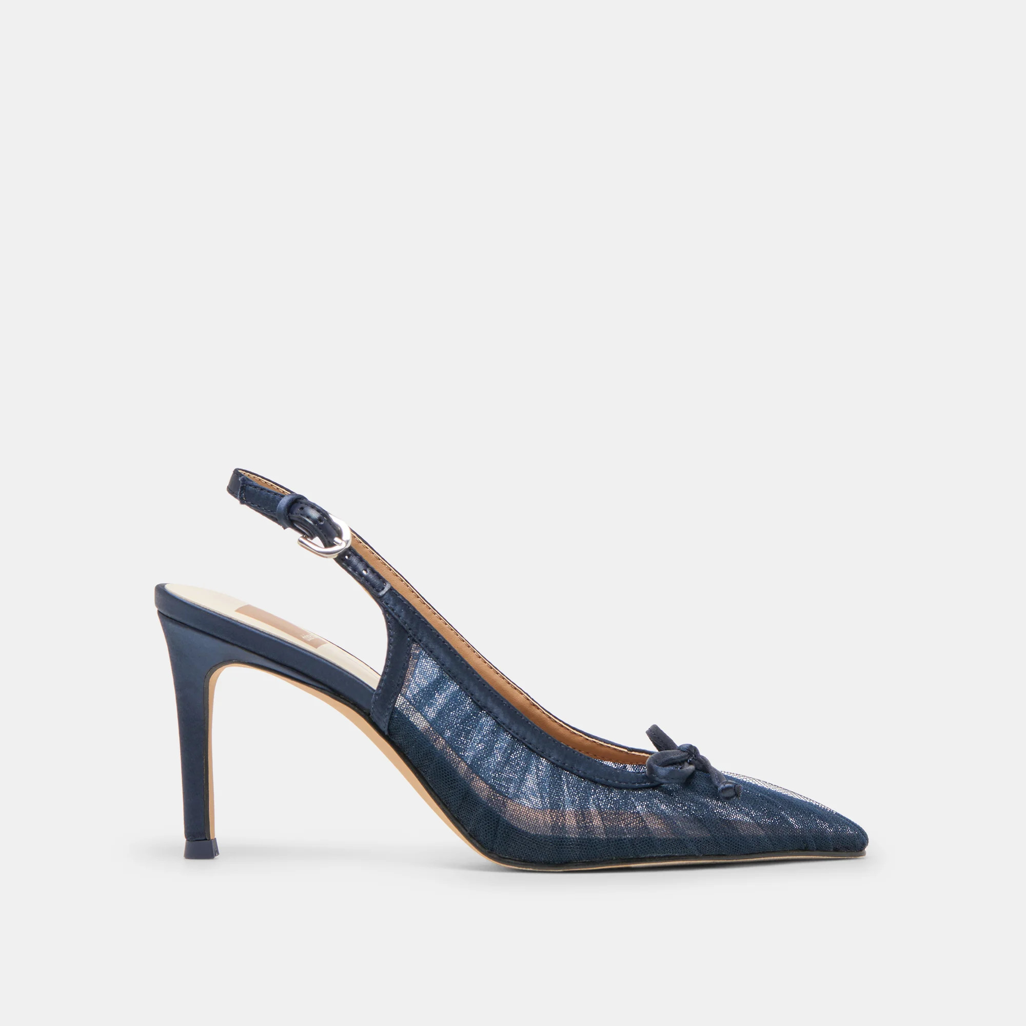 Yela Heels Navy Tulle | DolceVita.com
