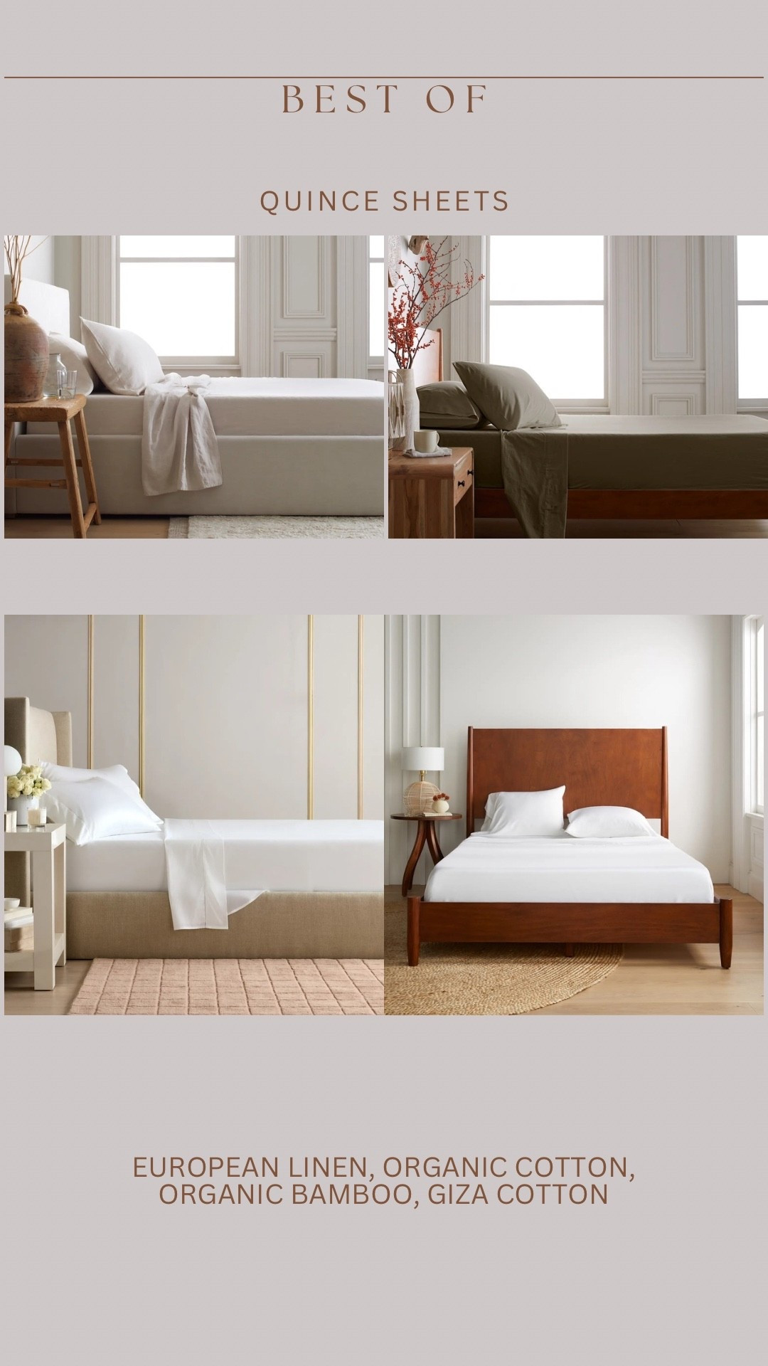 My favorite @onequince sheets 😍🙌🏻 Made from organic cotton, organic bamboo, and European linen. #quincepartner

#LTKHome #LTKSaleAlert