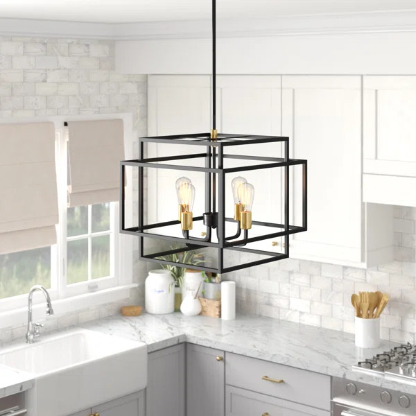 Mccluskey 4 - Light Unique Square Pendant | Wayfair North America