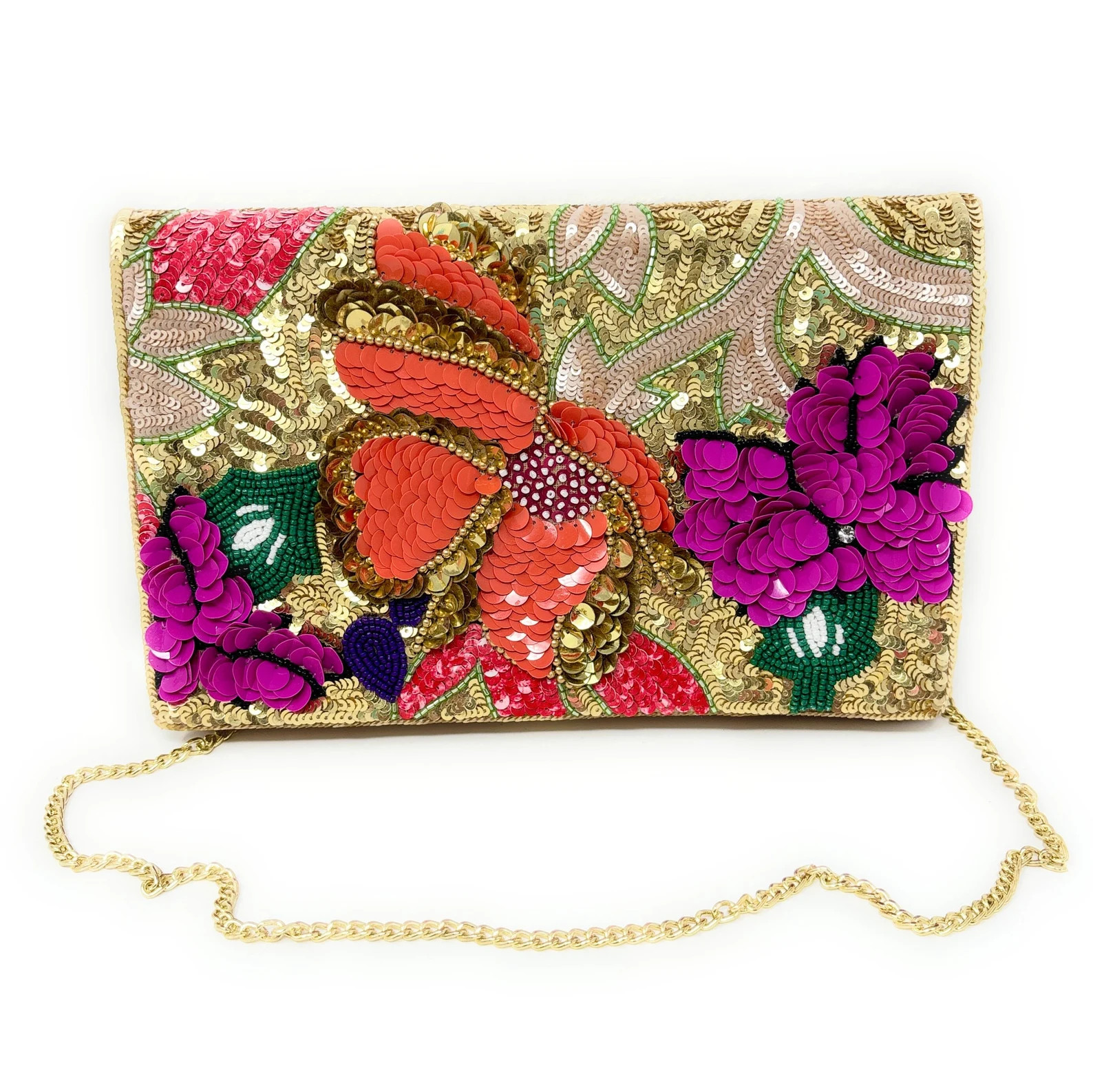 Elegant Hand Beaded Floral Clutch Purse With Stunning 3D Motifs Perfect Accessory for Events, Flo... | Etsy (US)