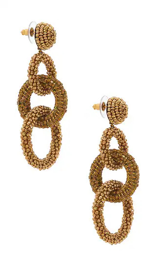 Deepa Gurnani Sienna Earrings in Metallic Gold. | Revolve Clothing (Global)