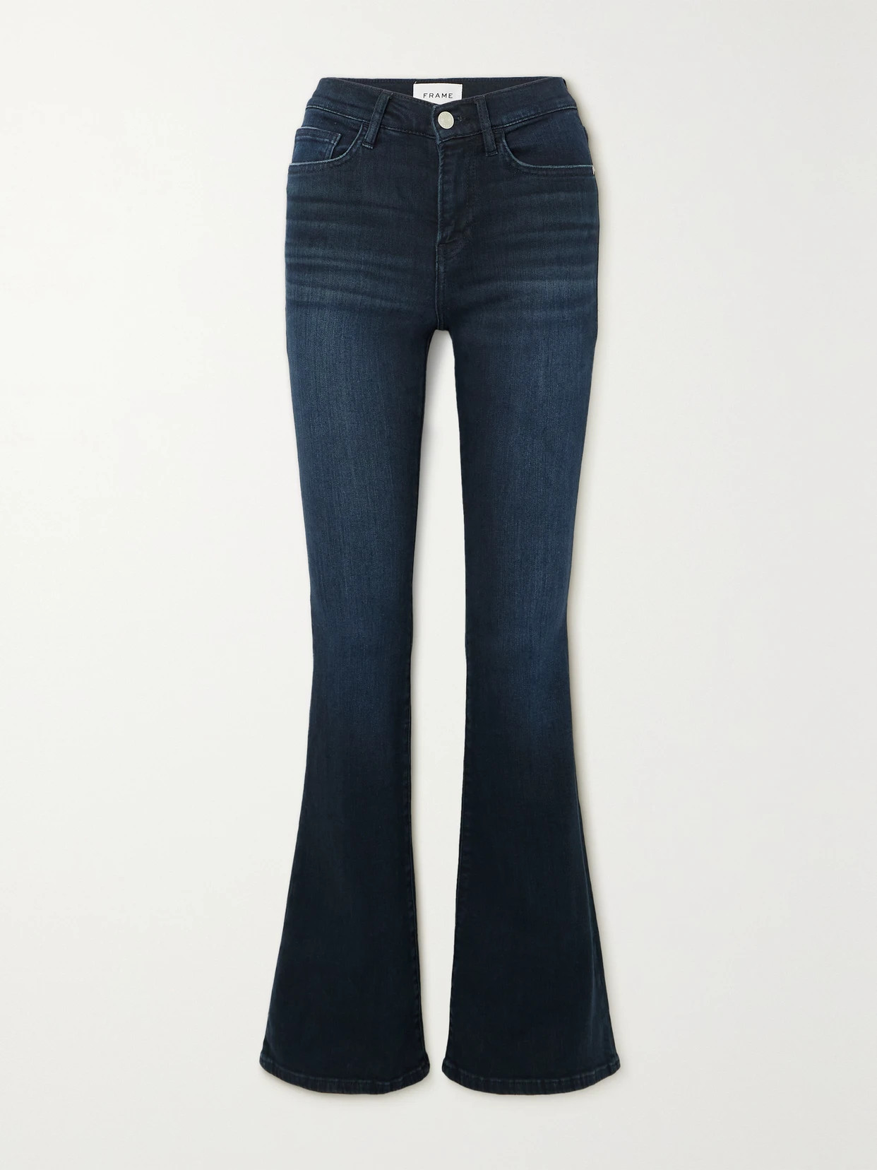 FRAME - Le High High-rise Flared Jeans - Blue | NET-A-PORTER (US)