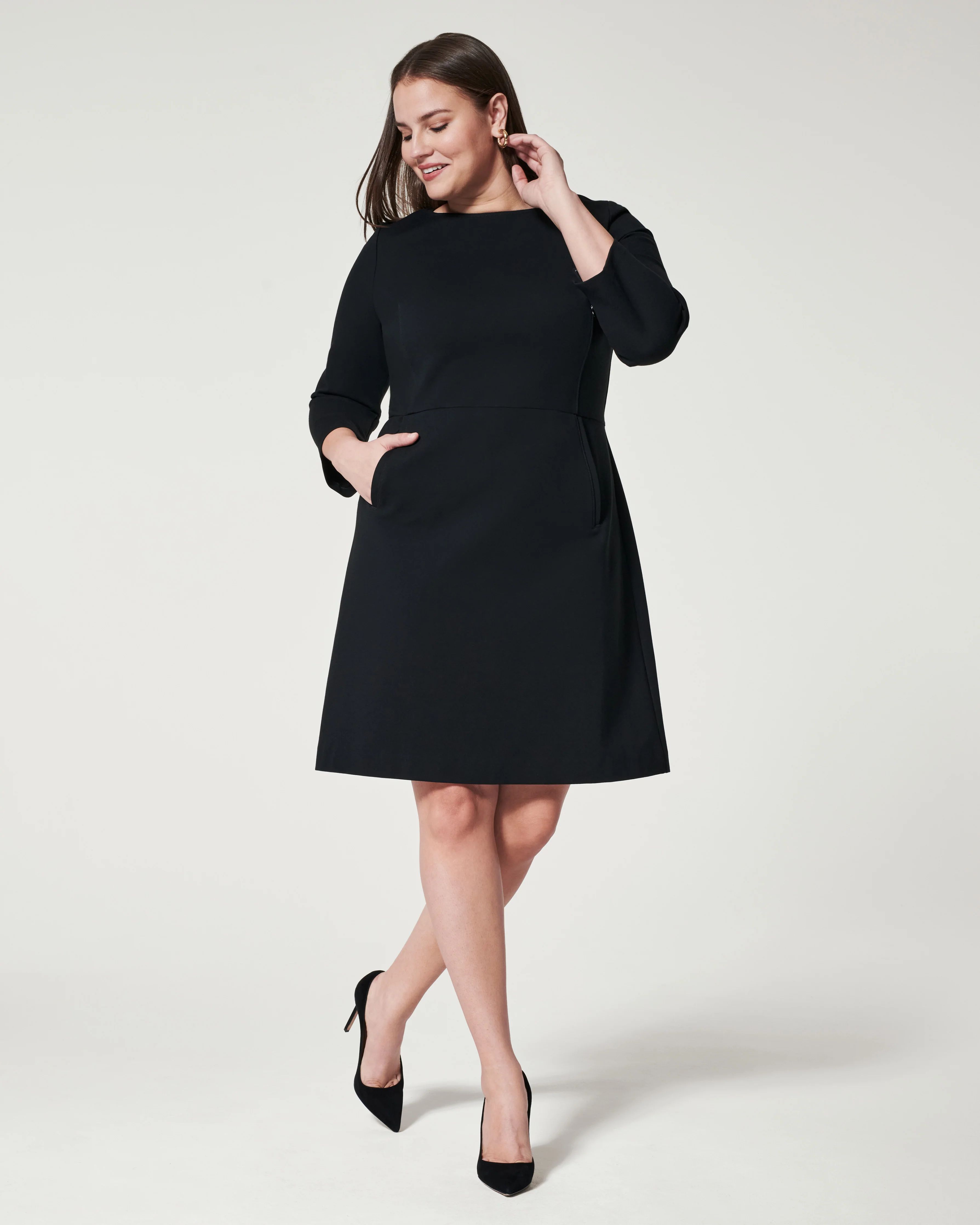 The Perfect A-line 3/4 Sleeve Dress | Spanx