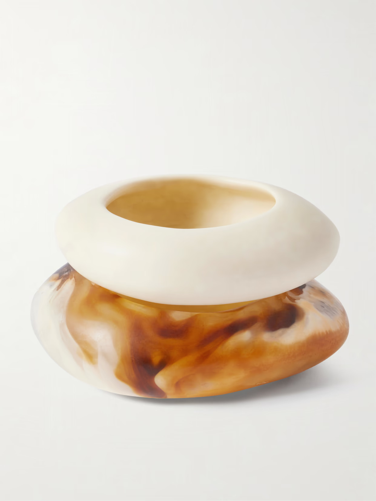 Dinosaur Designs - Rock Set Of Two Resin Bangles - Cream | NET-A-PORTER (UK & EU)