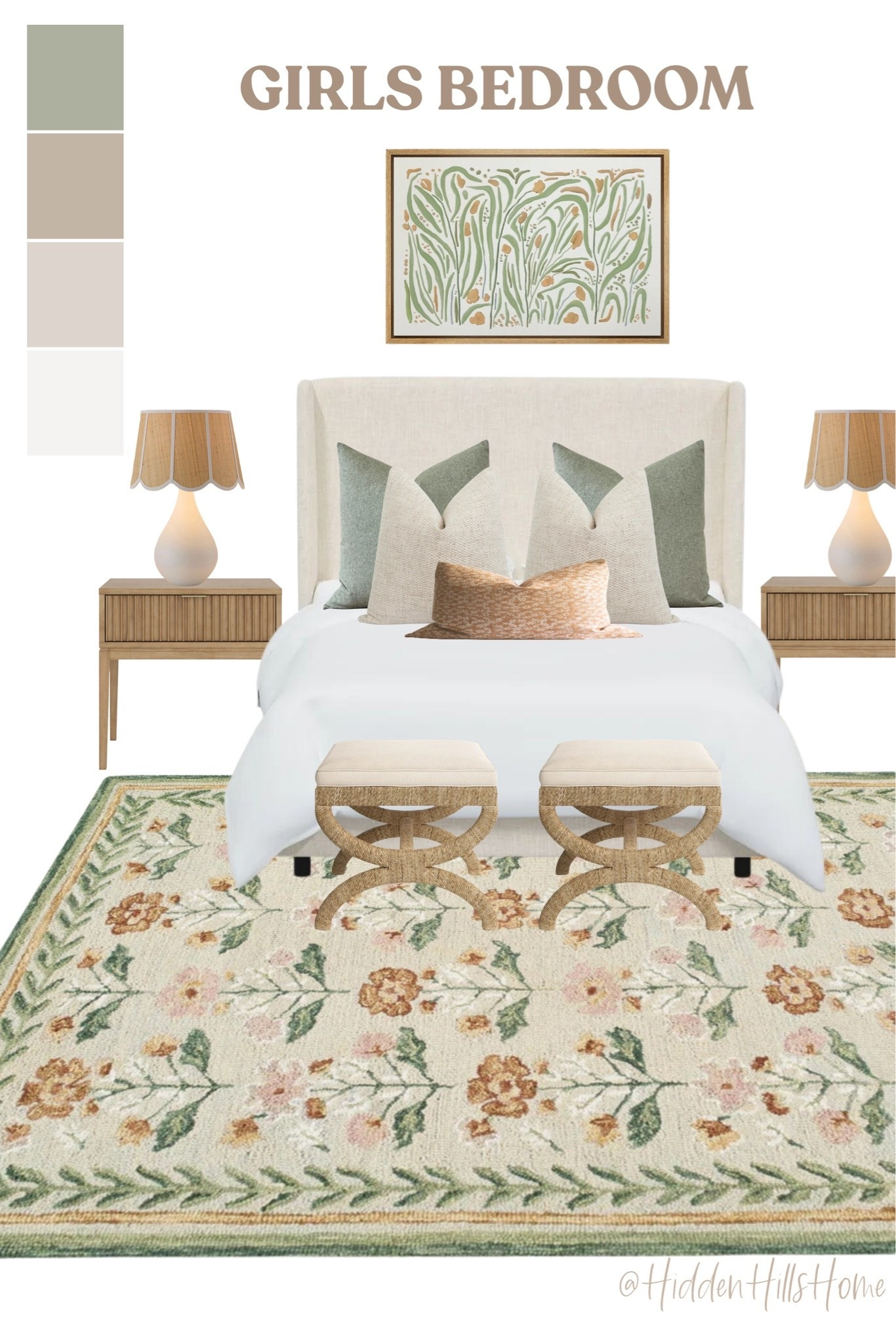 Teen girls room decor ideas, girls bedroom inspiration, girls bedroom design, floral girls room mood board

#LTKHome #LTKSaleAlert #LTKKids