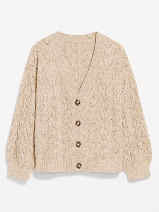 Wool-Blend V-Neck Cardigan Sweater | Old Navy (US)