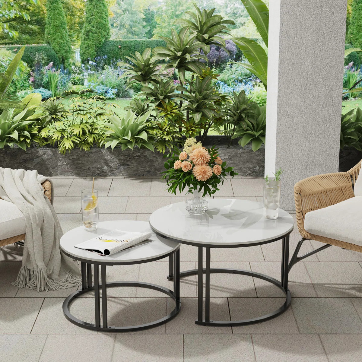 Jakesha Stone Top Nesting Coffee Table | Wayfair North America
