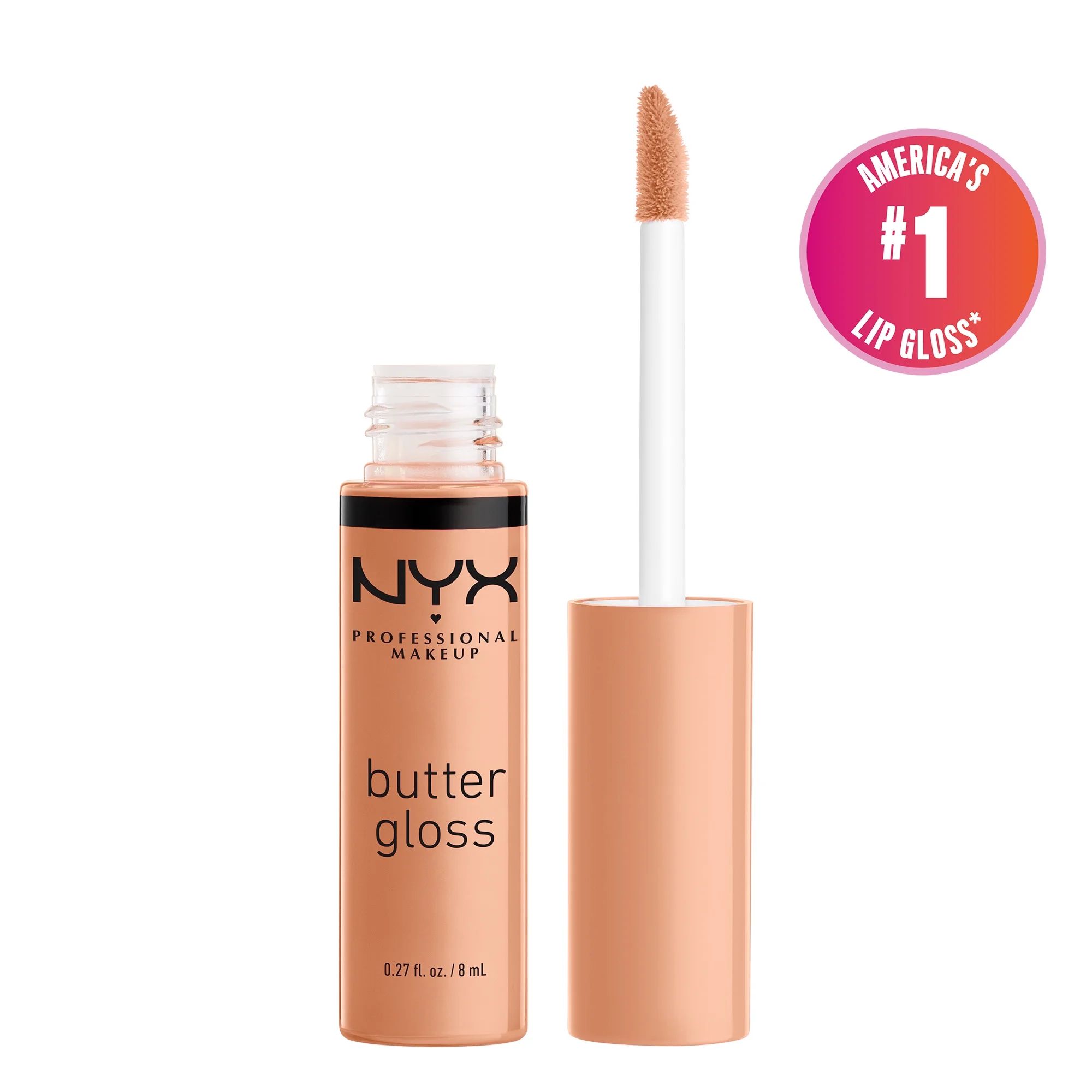 NYX Professional Makeup Butter Gloss, Non-Sticky Lip Gloss, Fortune Cookie, 0.27 Oz | Walmart (US)