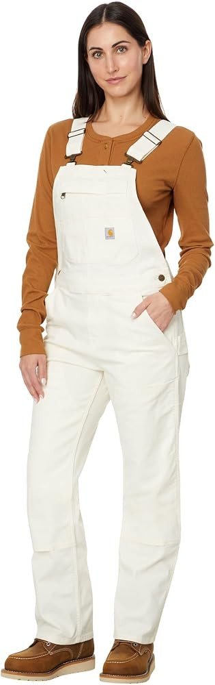 Carhartt Women's Rugged Flex Loose Fit Canvas Bib Overall | Amazon (US)