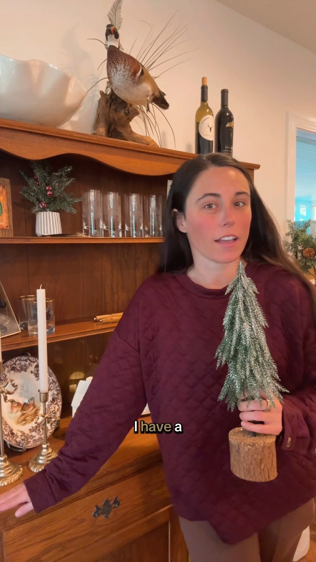 Styling my china cabinet for Christmas, complete with this Christmas card display!

#LTKHome #LTKHoliday