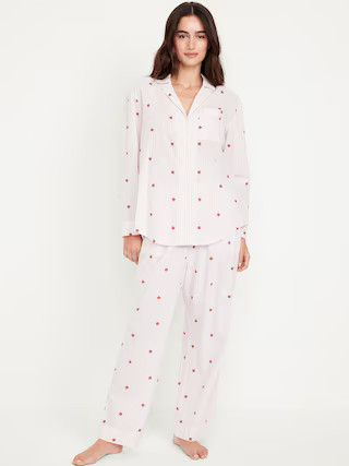 Poplin Pajama Pant Set | Old Navy (US)