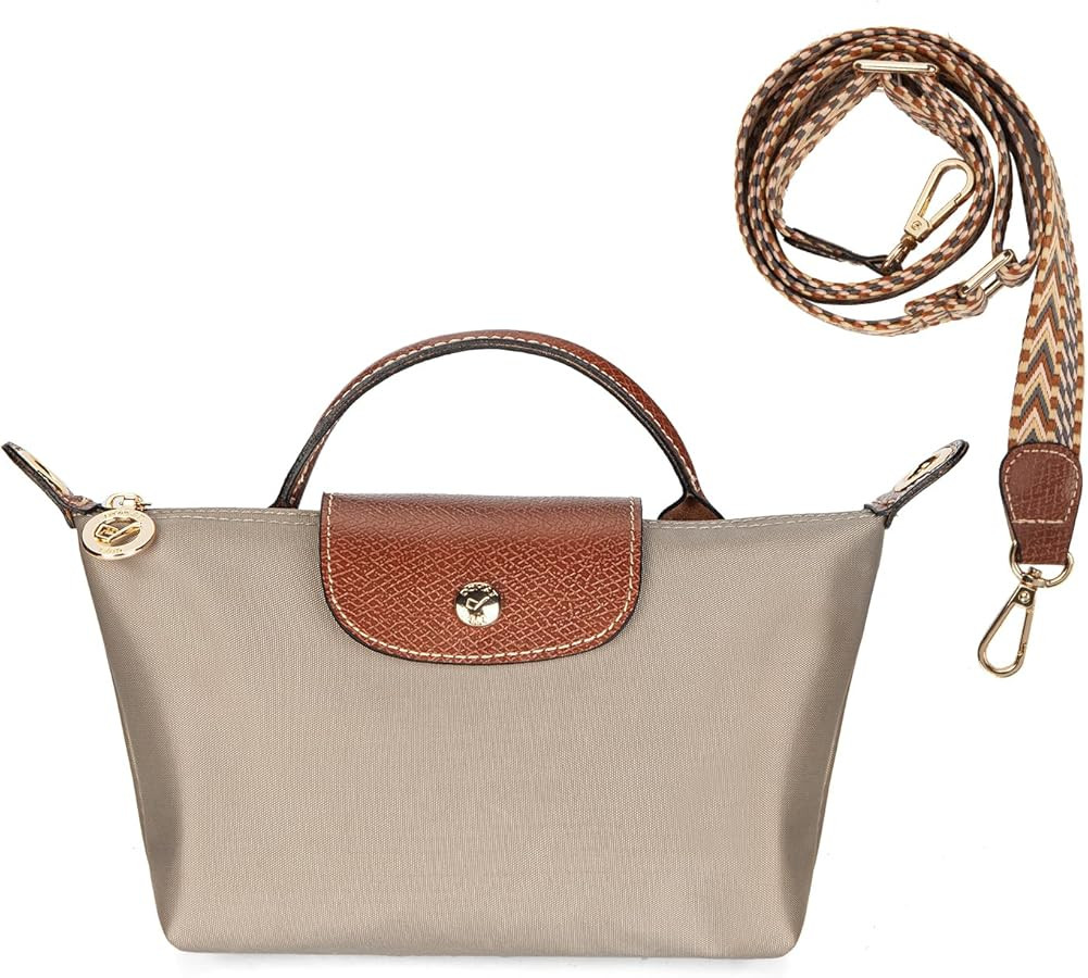 DOMAT Crossbody Bag for Women, Chic Lightweight Purse with Leather Top-handle, Compact Clutch Bag... | Amazon (US)