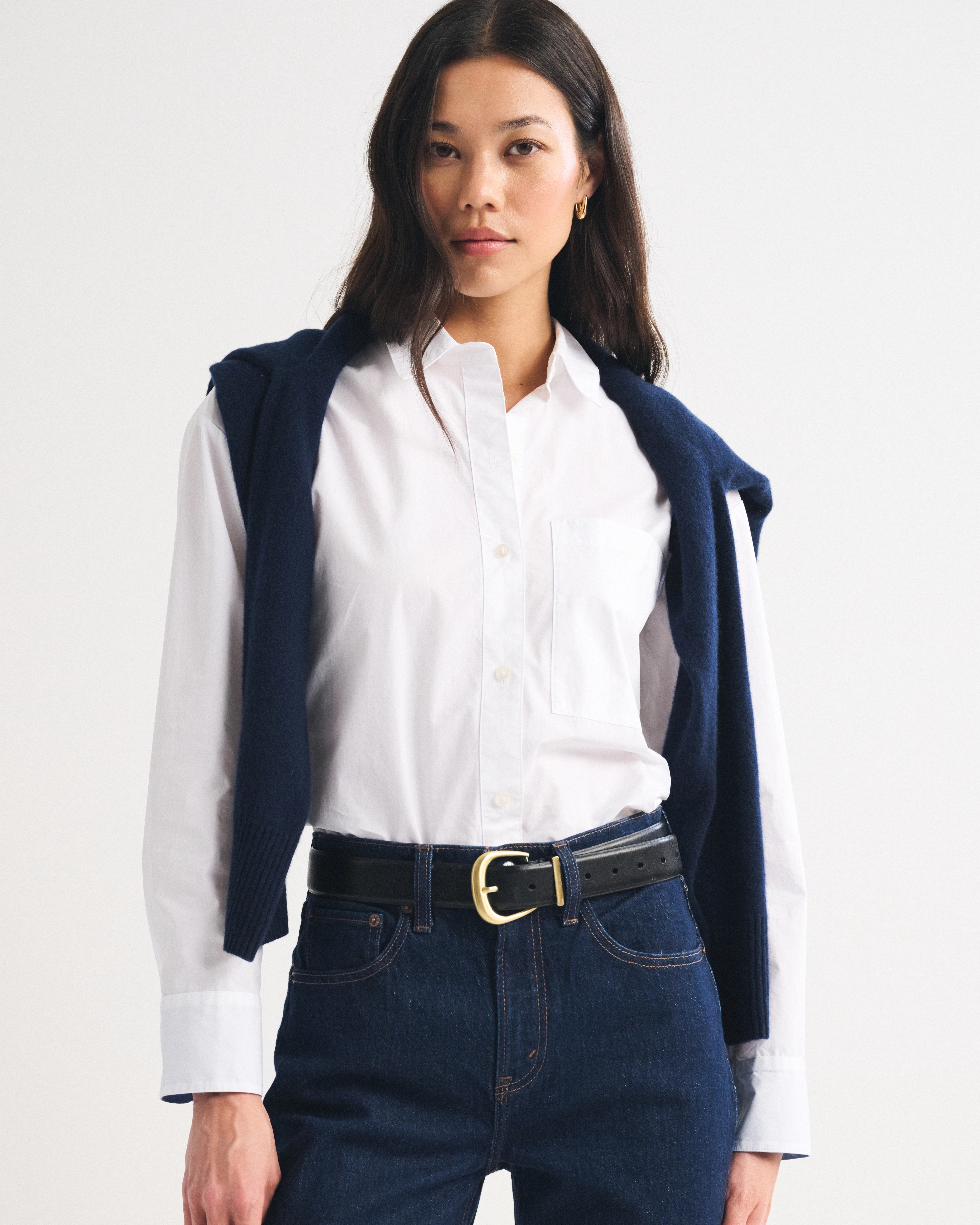 Oversized Poplin Shirt | Abercrombie & Fitch (US)