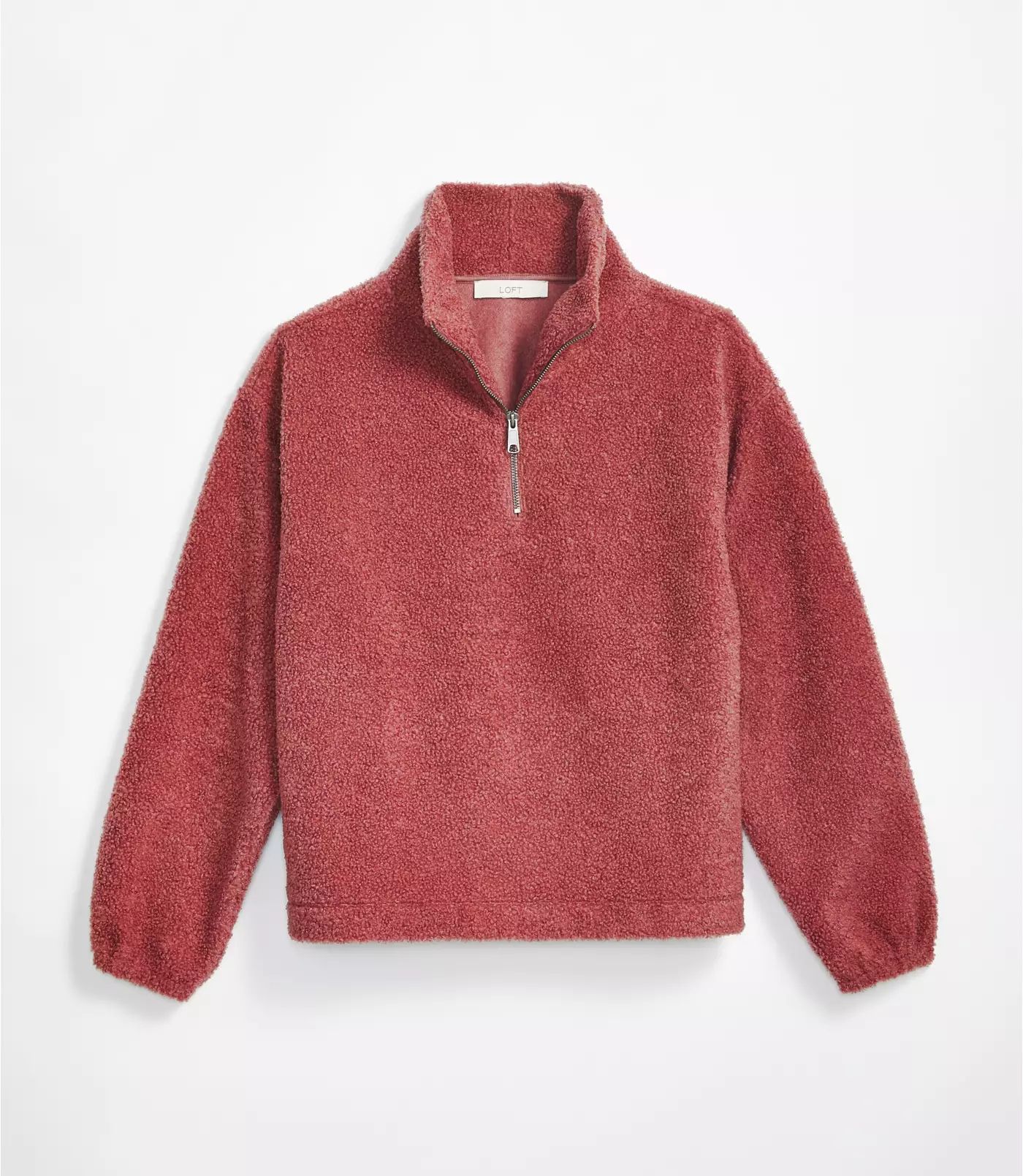 Sherpa Zip Sweatshirt | LOFT | LOFT