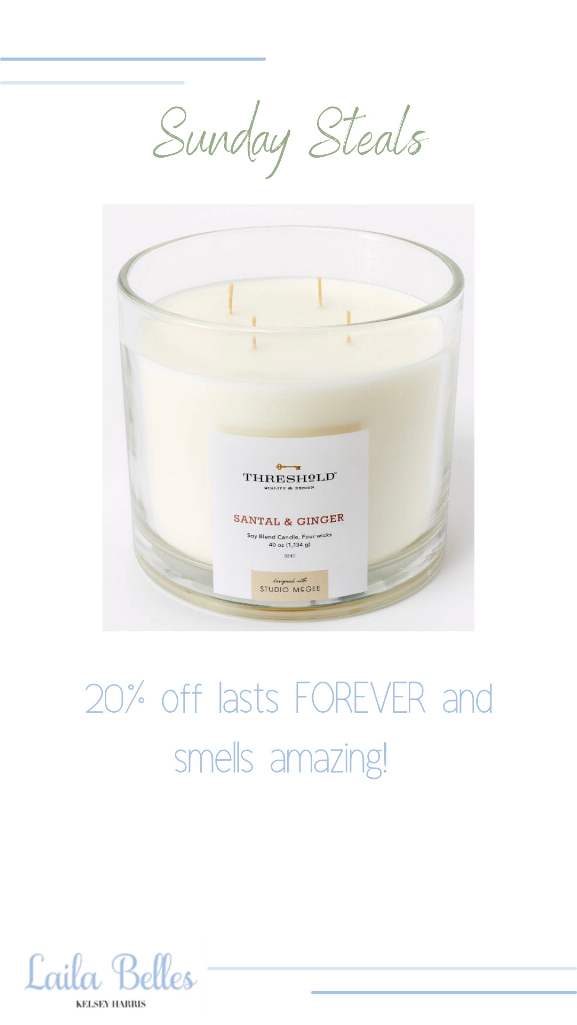 The best candle!! 20% off today…lasts forever and smells AMAZING!
.
.
#targetfinds 

#LTKhome #LTKsalealert